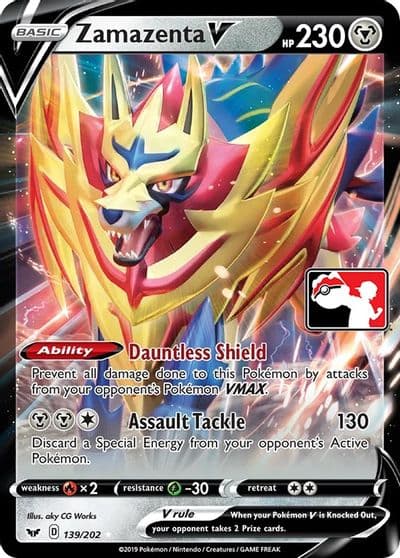 Zamazenta V Prize Pack Series Cards Pokemon card
