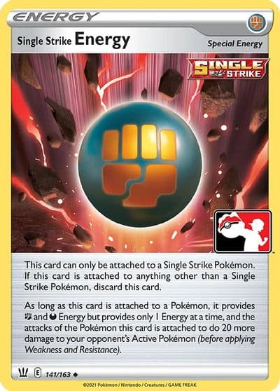 Single Strike Energy Prize Pack Series Cards Pokemon card