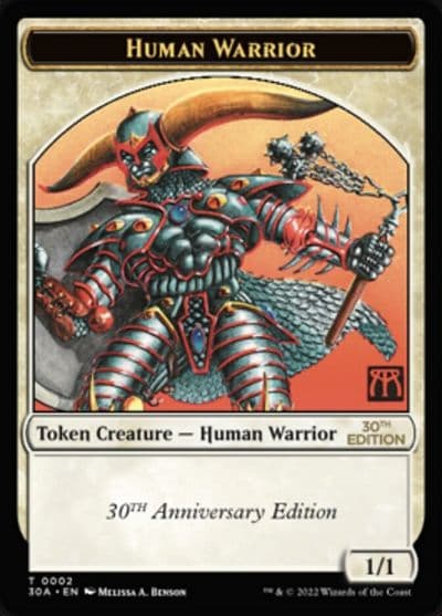 Human Warrior Token 30th Anniversary Edition Magic card