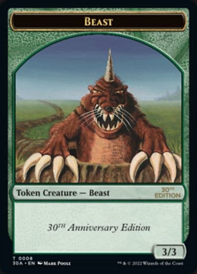 Beast Token 30th Anniversary Edition Magic card
