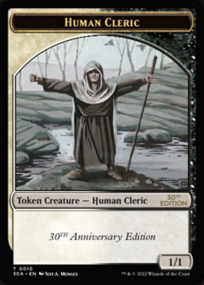 Human Cleric Token 30th Anniversary Edition Magic card
