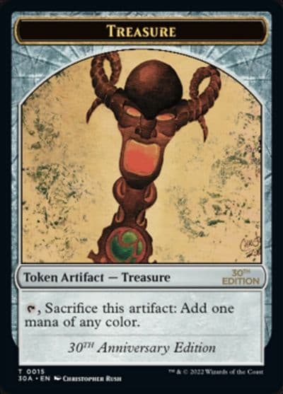 Treasure 0015 Token 30th Anniversary Edition Magic card