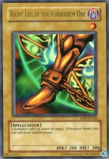 Right Leg of the Forbidden One Legend of Blue Eyes White Dragon (Worldwide English) Yu-Gi-Oh! card