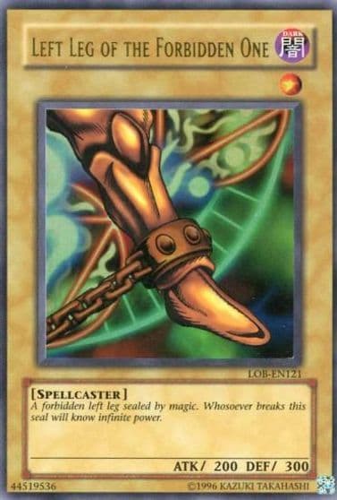 Left Leg of the Forbidden One Legend of Blue Eyes White Dragon (Worldwide English) Yu-Gi-Oh! card