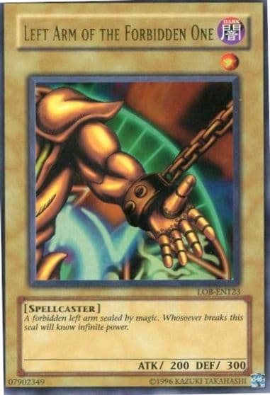 Left Arm of the Forbidden One Legend of Blue Eyes White Dragon (Worldwide English) Yu-Gi-Oh! card