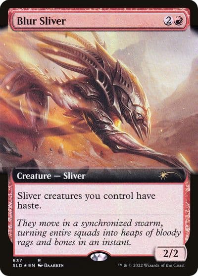 Blur Sliver Extended Art Secret Lair Drop Series Magic card