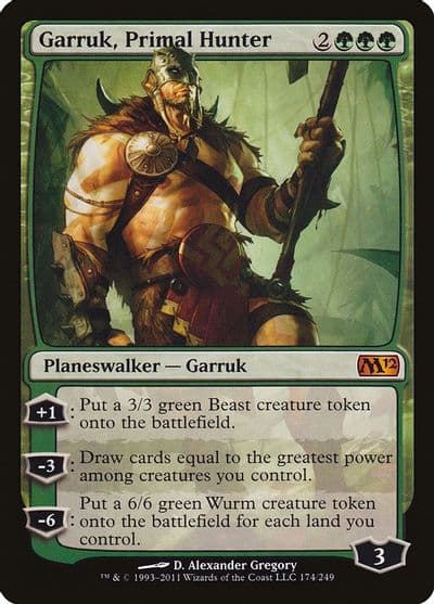 Garruk Primal Hunter Magic 2012 (M12) Magic card