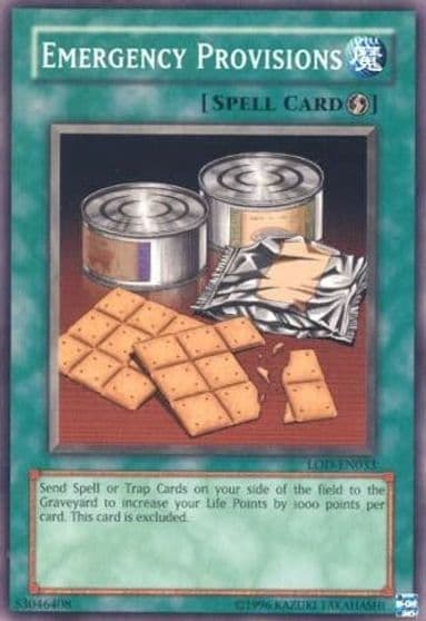 Emergency Provisions Legacy of Darkness (Worldwide English) Yu-Gi-Oh! card