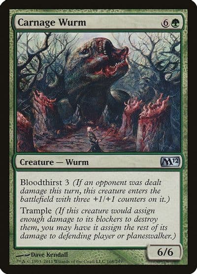 Carnage Wurm Magic 2012 (M12) Magic card