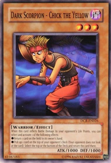 Dark Scorpion Chick the Yellow Dark Crisis (Worldwide English) Yu-Gi-Oh! card