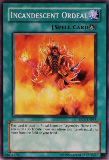 Incandescent Ordeal Dark Crisis (Worldwide English) Yu-Gi-Oh! card
