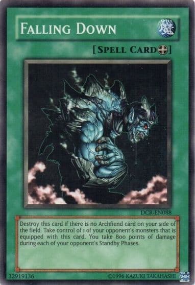 Falling Down Dark Crisis (Worldwide English) Yu-Gi-Oh! card
