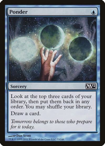 Ponder Magic 2012 (M12) Magic card