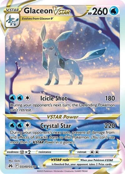 Glaceon VSTAR SWSH: Crown Zenith: Galarian Gallery Pokemon card