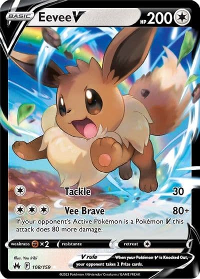 Eevee V SWSH: Crown Zenith Pokemon card