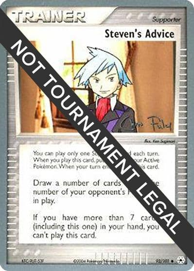 Steven's Advice - 2004 (Chris Fulop) World Championship Decks Pokemon card