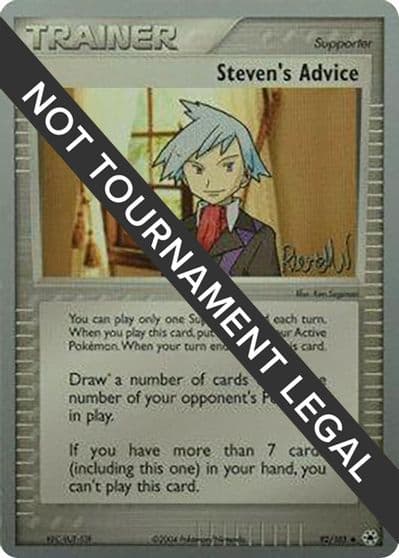 Steven's Advice - 2004 (Reed Weichler) World Championship Decks Pokemon card
