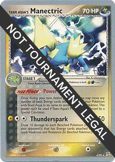 Team Aqua's Manectric - 2004 (Chris Fulop) World Championship Decks Pokemon card