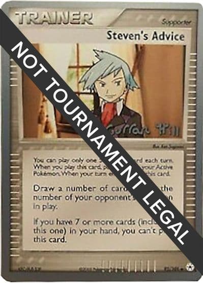 Steven's Advice - 2005 (Curran Hill) World Championship Decks Pokemon card
