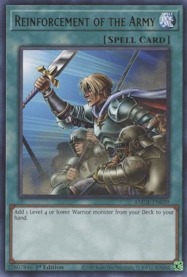 Reinforcement of the Army Amazing Defenders Yu-Gi-Oh! card