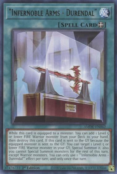 Infernoble Arms Durendal Amazing Defenders Yu-Gi-Oh! card