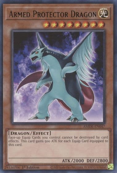Armed Protector Dragon Amazing Defenders Yu-Gi-Oh! card