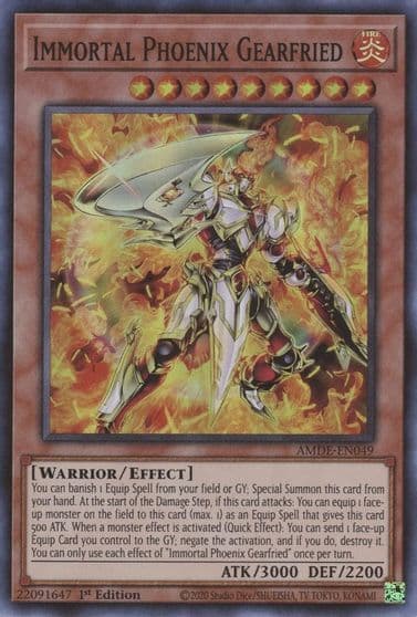 Immortal Phoenix Gearfried Amazing Defenders Yu-Gi-Oh! card