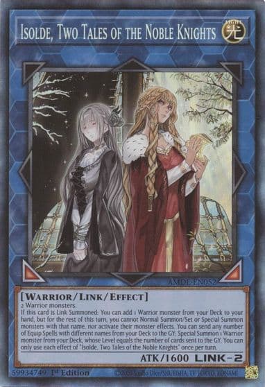 Isolde Two Tales of the Noble Knights CR Amazing Defenders Yu-Gi-Oh! card
