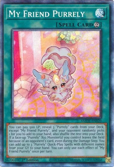 My Friend Purrely CR Amazing Defenders Yu-Gi-Oh! card