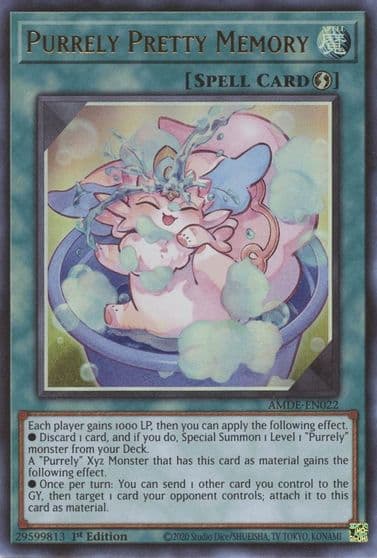 Purrely Pretty Memory Amazing Defenders Yu-Gi-Oh! card