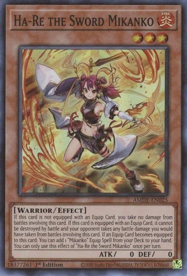 Ha Re the Sword Mikanko Amazing Defenders Yu-Gi-Oh! card