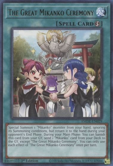 The Great Mikanko Ceremony Amazing Defenders Yu-Gi-Oh! card