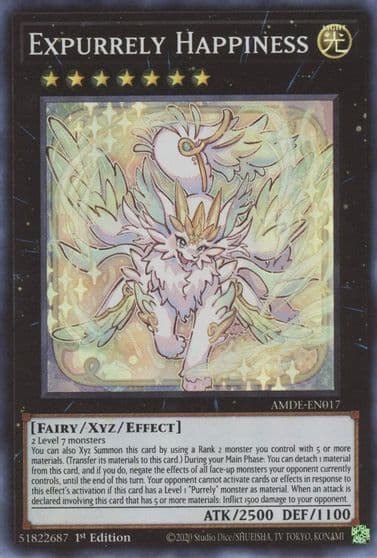 Expurrely Happiness Amazing Defenders Yu-Gi-Oh! card