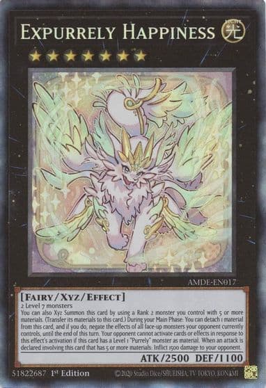 Expurrely Happiness CR Amazing Defenders Yu-Gi-Oh! card