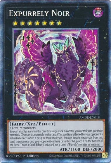 Expurrely Noir CR Amazing Defenders Yu-Gi-Oh! card