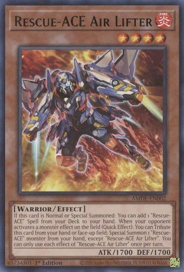 Rescue ACE Air Lifter Amazing Defenders Yu-Gi-Oh! card