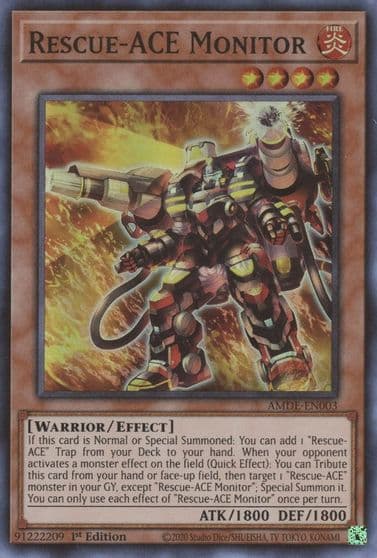 Rescue ACE Monitor Amazing Defenders Yu-Gi-Oh! card