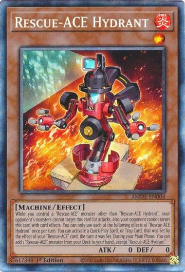 Rescue ACE Hydrant CR Amazing Defenders Yu-Gi-Oh! card