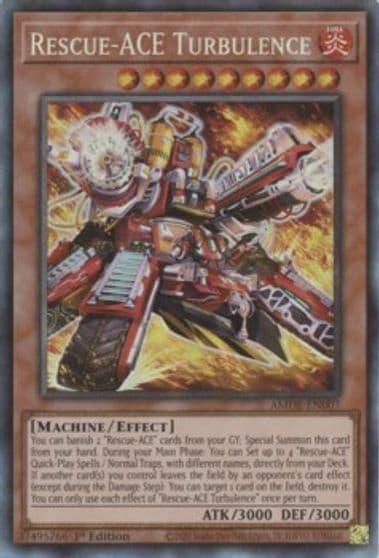Rescue ACE Turbulence CR Amazing Defenders Yu-Gi-Oh! card