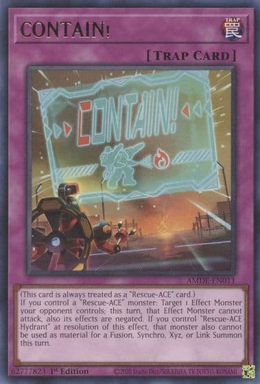 CONTAIN Amazing Defenders Yu-Gi-Oh! card