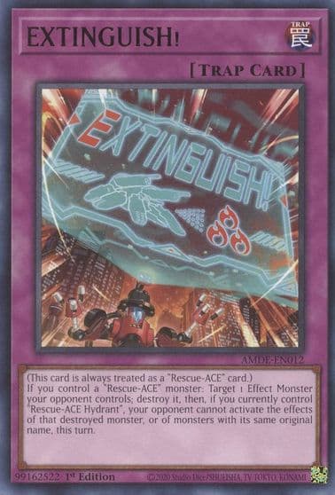 EXTINGUISH Amazing Defenders Yu-Gi-Oh! card