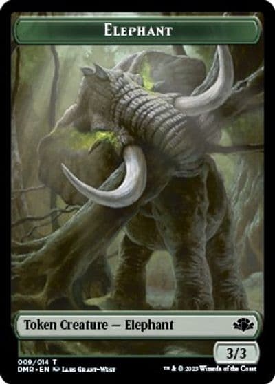 Elephant Saproling Double Sided Token Dominaria Remastered Magic card