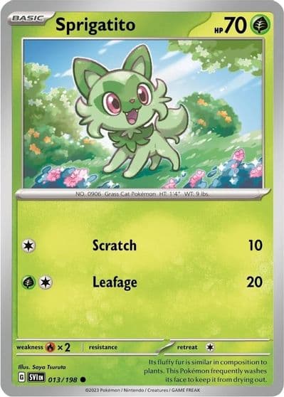 Sprigatito (Mirage Holo) Miscellaneous Cards & Products Pokemon card