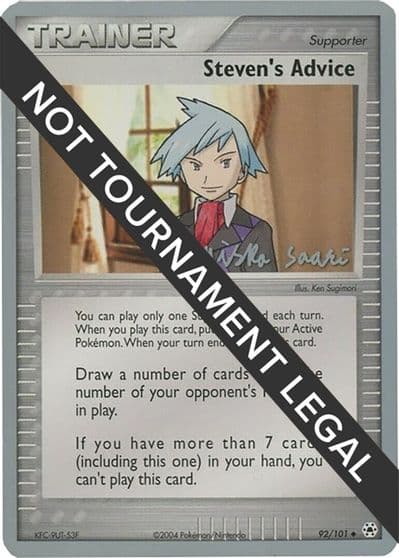 Steven's Advice - 2006 (Miska Saari) World Championship Decks Pokemon card