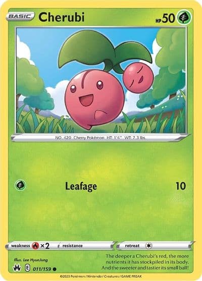 Cherubi SWSH: Crown Zenith Pokemon card