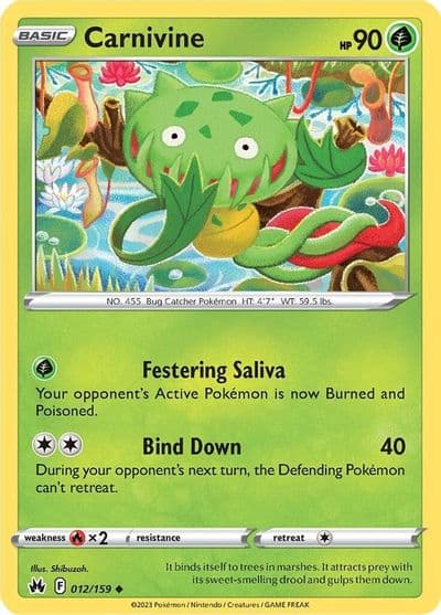 Carnivine SWSH: Crown Zenith Pokemon card