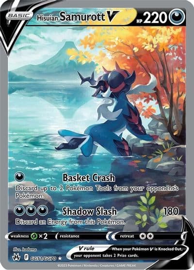 Hisuian Samurott V SWSH: Crown Zenith: Galarian Gallery Pokemon card