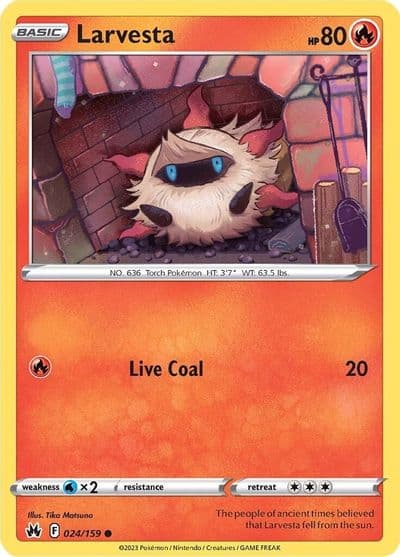 Larvesta SWSH: Crown Zenith Pokemon card