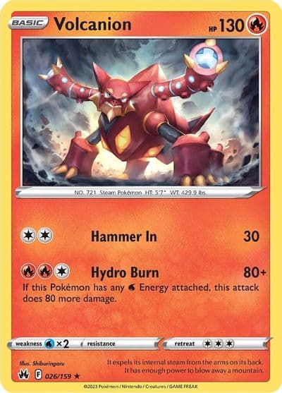 Volcanion SWSH: Crown Zenith Pokemon card