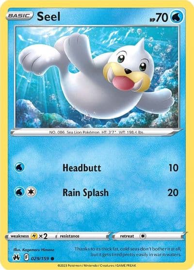 Seel SWSH: Crown Zenith Pokemon card